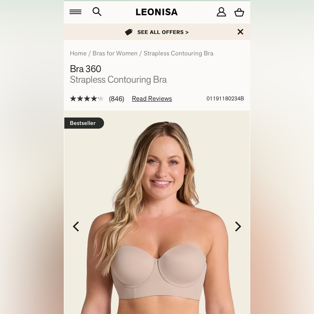 LEONISA Strapless Contouring Bra